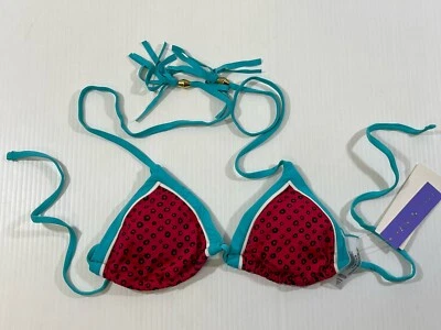 Radio Fiji Mujer Junior Rojo Azul Lunares Playa Verano Baño Traje Top S Foto 1 de 3