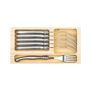 LAGUIOLE GABELN "PREMIUM LINE" | Edelstahl, 6 Gabeln im Holz Etui | Gabel Set - Bild 1 von 17