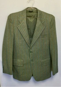 Vintage Herren Blazer Markenlos Gr. M Grün Braun - Bild 1 von 11