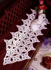 LOVELY Diamond Motif Piano Scarf/Doily/Crochet Pattern INSTRUCTIONS ONLY - Picture 1 of 1