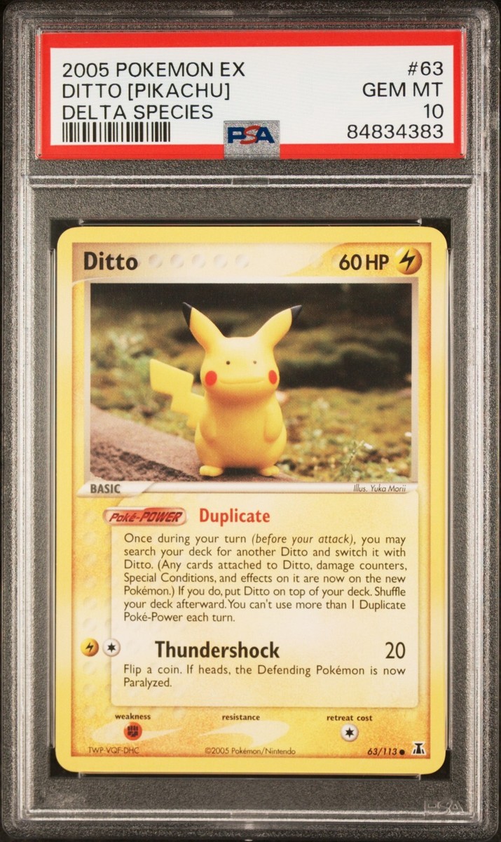 Pikachu Pokémon TCG Grade 10 Common Individual Collectible Pikachu Pokémon TCG Grade 10 Common Individual Collectible