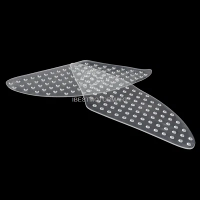 Motorcycle Transparent Tank Traction Side Pad Gas Fuel Knee Grip Protector Decal - Image 1 of 4