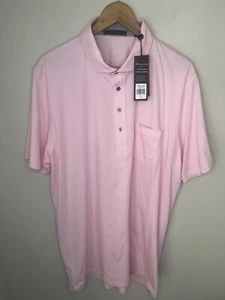 NEW Greyson Golf Spirit Polo Shirt Roseate Pink S/S Stretch Wicking Men's SZ XL - Picture 1 of 4