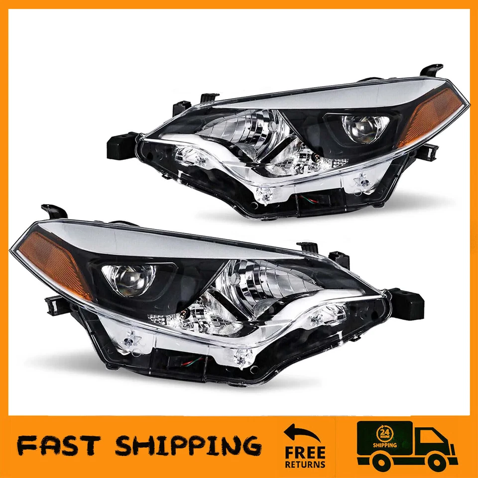 Headlights For 2014 2015 2016 Toyota Corolla Headlamps Left+Right SET Head Light - Image 1 of 4