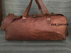 Men's genuine Leather vintage Heritage duffle travel gym weekend overnight bag