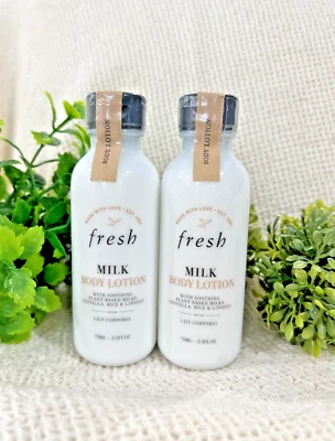 Loção Corporal Fresh Milk 2,5 oz/75 ml – Botânicos Calmantes – Nova Selada (2 unidades) - Imagem 1 de 4