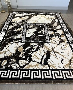 Large Modern Area Rugs 8x10 Black Carpet Floor Rug Rugs 5x8 Foyer - Picture 1 of 7