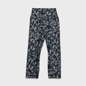 Pantalones cortos de tiro alto Lululemon Align 21 para mujer talla 2 negros florales yoga leggings - Imagen 1 de 9