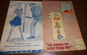 COPR. 1941 EX. SUP. CO., CHGO and MWM ARMY COMIC SERIES POSTCARDS OR HUMOR CARDS - Picture 1 of 5