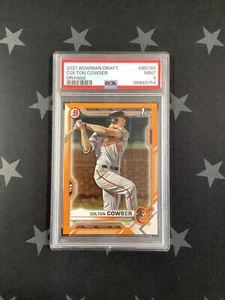 2021 Bowman Draft Colton Cowser 1st Bowman #BD-166 Orange 17/25 MINT PSA 9 - Picture 1 of 1