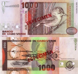 CAPE VERDE 1000 "SPECIMEN" Escudos from 2002, P65s, UNC - Picture 1 of 3