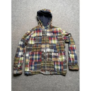 Polo Kids Madras Patchwork Plaid Hooded Zip Jacket Madras Multi Color Size 8 - Picture 1 of 7