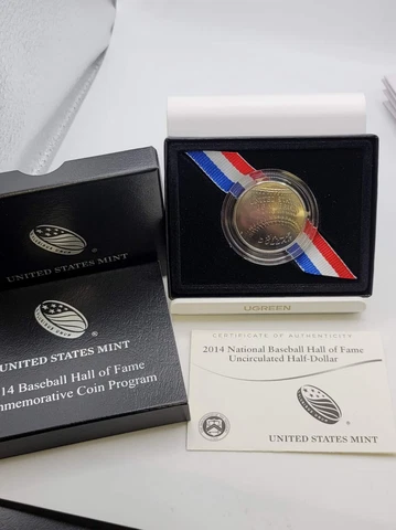2014-S Baseball Hall of Fame Clad Half Dollar OGP Cover