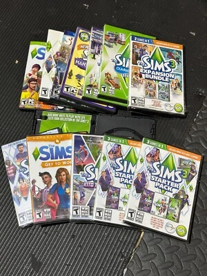 The Sims SIM city 2-3-4 PC Windows Mac LOT OF 12 Game Stuff & Expansion Packs - Image 1 of 4