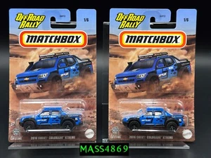 Matchbox 2024 OFF ROAD RALLY 2016 Chevy Colorado Xtreme #1 Blue - Lot of 2  NEW - Picture 1 of 13