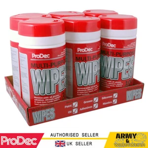 6 x Prodec Multi Purpose Wipes Painters Decorators Cleaning Wonder Wipes Hand - Picture 1 of 1