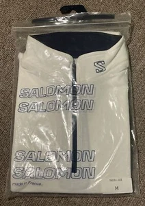Vintage SALOMON 1/4 Zip Long Sleeve Pullover Men’s Medium White Made In France - Picture 1 of 5