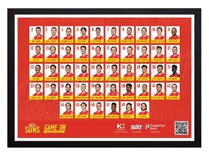 Framed 2024 Gold Coast Suns AFL Football Poster - 45cm x 32cm x 3cm - Picture 1 of 4