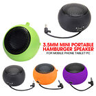 3.5mm Mini Portable Hamburger Speaker for Mobile Phone Tablet PC od