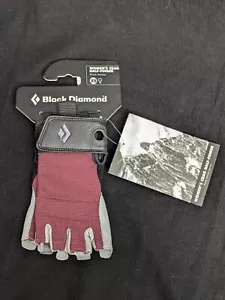 Black Diamond Women's Crag Half-finger Gloves Bordeaux Maroon - X-Small New - Picture 1 of 5