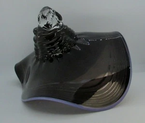 Stuart Shulman (20th C American) Two Blown Glass Sculptures in Plumb & White - Picture 1 of 11