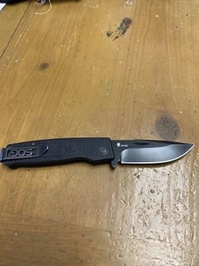 SOG Terminus Slipjoint BD1 Stainless Clip Pt Black G10 Folding Knife TM1002BX - Picture 1 of 6