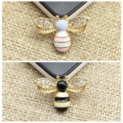 10X Alloy Crystal Rhinestone Bee Flatback Embellishment Craft Button Jewelry DIY - Image 1 of 4