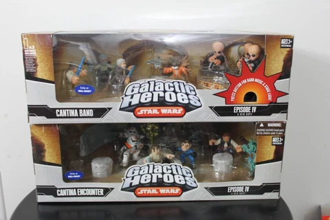 2-SET CANTINA BAND & ENCOUNTER Galactic Heroes Star Wars Playskool Wal-Mart NEW Cover