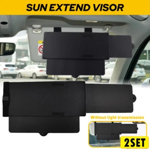 2Set Car Shade Sun Extend Visor Shield Anti Glare Extension Driving Universal - Picture 1 of 11