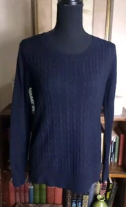 Fenn Wright Manson Sweater Women's S,  100% Extrafine Merino Wool, Navy Blue  - Picture 1 of 9