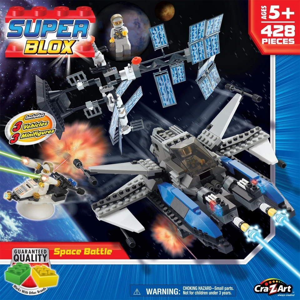 Cra Z Art Superblox Deluxe Space Battle Construction Kit 428 Pc, Brand New! - Image 1 of 1