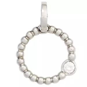 12,7mm Platinum Pendant Ring 950 Platinum Diamond Ladies, Unisex - Picture 1 of 3