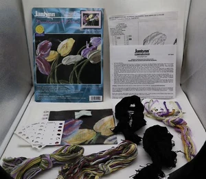 Janlynn Needlepoint Kit Night Dancer Tulips 2000 Sealed #14-120 Open Complete - Picture 1 of 9