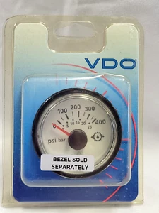 VDO A2C53417226, Oil Pressure Gauges - 12/24V DC, White, 400 PSI/25 Bar - Picture 1 of 6