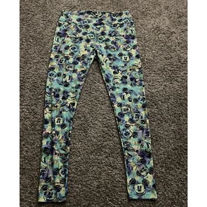 LuLaRoe Disney Leggings Tall & Curvy Mickey Mouse Scribble Multi Color - Picture 1 of 3