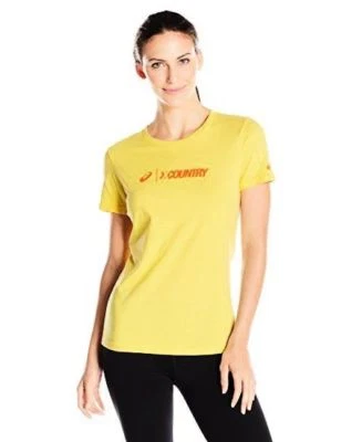 Camiseta amarilla para mujer ASICS Sports Apparel Xcountry Foto 1 de 3
