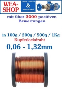 Kupferlackdraht Kupferdraht Basteldraht Spule Motor Gramm - Picture 1 of 7