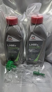 2 Pack ROLLS ROYCE SILVER SPUR MINERAL OIL LHM + RH15215 LITER AND one ADAPTER - Picture 1 of 2