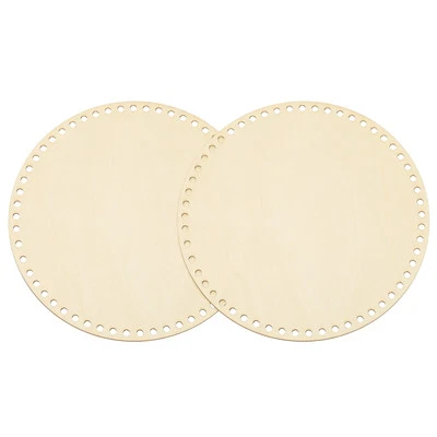 10 Inch Crochet Basket Base, 2 Pcs Basket Bottoms Round Wood Base for Crochet Foto 1 de 4