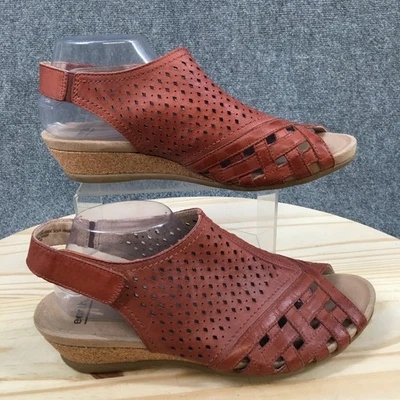 Earth Sandals Womens 11 Wide Brown Pisa Galli Slingback Straps Leather Casual - Image 1 of 4