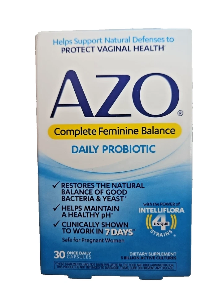 Probiótico diario Azo Complete Femenino Balance 30 cápsulas una vez al día caducidad 03/2026 Foto 1 de 3