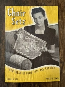 Vintage 1942 - Chair Sets Crochet Patterns - Spool Cotton Company #181 - Picture 1 of 8