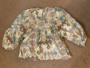 BNWT Ladies Boho Hippy Summer Top Size 16 - Picture 1 of 6