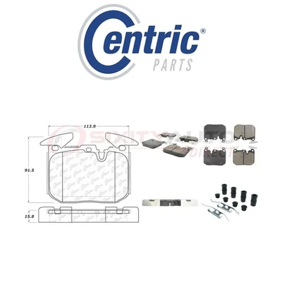 Centric Ceramic Disc Brake Pads w Shims for 2014-2015 BMW 328i GT xDrive nz - Image 1 of 4