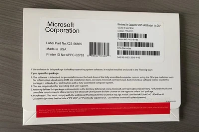 Microsoft Windows Server 2025 Datacenter 64Bit 16 Core 50 CALs DVD + Key Sealed - Image 1 of 2