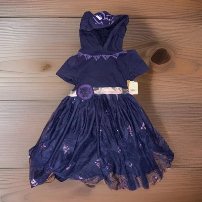 NUEVO CON ETIQUETAS MARVEL Pantera Negra Niñas Vestir Juegos con disfraces Sudadera con Capucha Tutú Talla 6/6x Halloween Foto 1 de 4