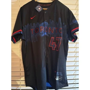 Camiseta deportiva cosida Toronto Blue Jays Connect City Addison Barger #47 XL negra nueva con etiquetas - Imagen 1 de 5