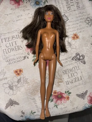 Beautiful DOLL AFRICAN AMERICAN  BARBIE DOLL , BROWN EYES, LONG HAIR - Image 1 of 4