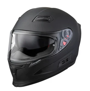 Black Full Face Street Bike Racing Motorcycle Helmet for Adult DOT Approved Medi - Foto 1 di 6