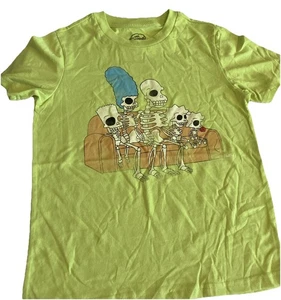 The Simpsons: "Skeleton Family" T-Shirt, Size Small Green, See Description C583 - Picture 1 of 8